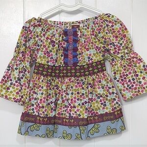 Matilda Jane Esmeralda Peasant Top with Bell Sleeves